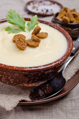 Thick vegetable cream soup