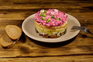 Traditional russian salad 