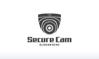 Secure Camera logo designs concept vector, CCTV Silhouette Logo designs template, Logo icon symbol template