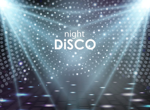 Disco abstract background. Disco ball texture. Spot light rays