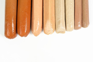 Sausage bangers hotdog chicken beef lamb verity mix