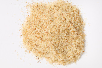 Psyllium Husk Isobgol on white background