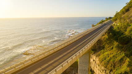 Scenic and sunny day on the Sea Cliff Bridge