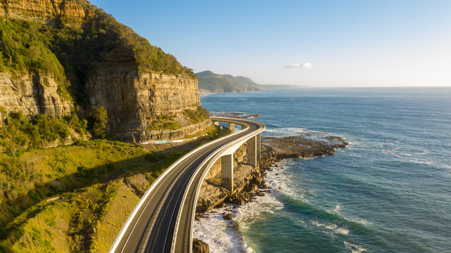 Scenic and sunny day on the Sea Cliff Bridge