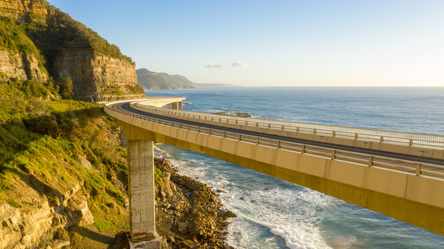 Scenic and sunny day on the Sea Cliff Bridge