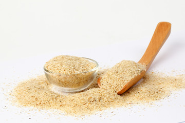 Psyllium Husk Isobgol on white background