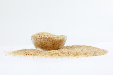 Psyllium Husk Isobgol on white background