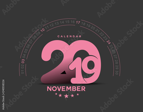 happy new year 2019 november calendar new year holiday design november calendar decorations