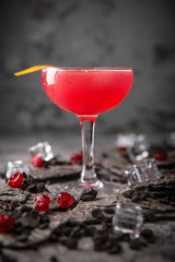 Alcoholic or non-alcoholic grapefruit, citrus, berry cocktail with liqueur, vodka, champagne or martini. Cool drink. Easy Bartenders Recipes and Ideas