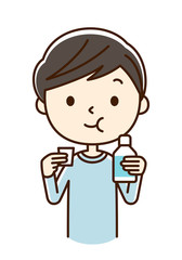 Obraz premium マウスウォッシュ 男性