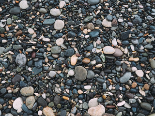 Sea pebble on the beach. stones background.