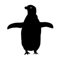Penguin silhouette Vector Icon