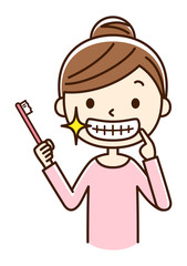 きれいな歯　女性