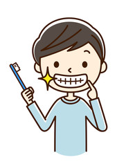 きれいな歯　男性