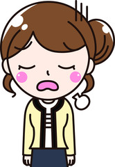 女性会社員OL-悩み、焦り、困った