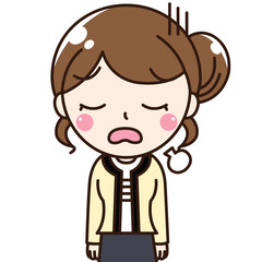 女性会社員OL-悩み、焦り、困った