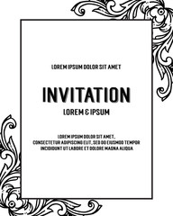 Floral design invitation card for wedding vector illustration