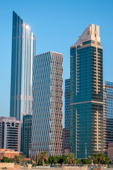 Fototapeta na wymiar Abu Dhabi skyline vertical
