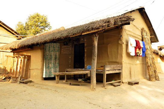 The village of Sauraha on the border of Nepal and India