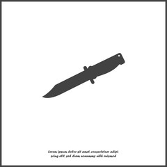 Vector icon knife on white isolated background. Layers grouped for easy editing illustration. For your design.