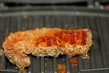 Grilled meat, roasted and tasty