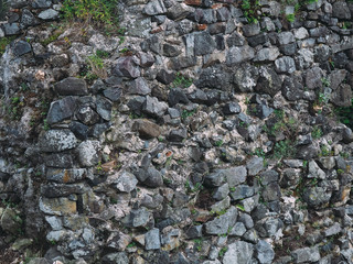 stone wall texture with cracks and patterns on the surface