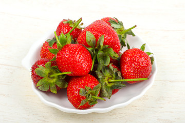 Strawberry in the bowl