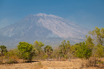 Agung volcano in Sunny weather.