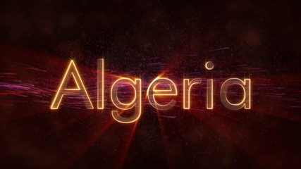 Algeria - Shiny country name text