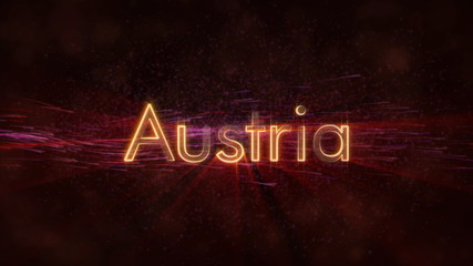 Austria - Shiny country name text