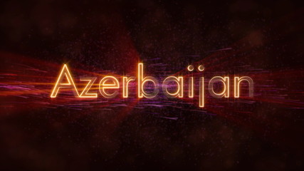 Azerbaijan - Shiny country name text