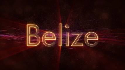 Belize - Shiny country name text