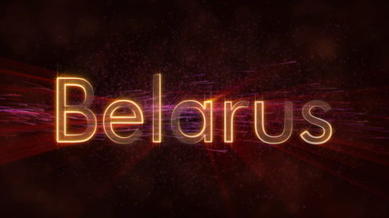 Belarus - Shiny country name text