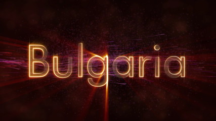 Bulgaria - Shiny country name text