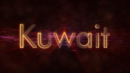 Kuwait - Shiny country name text