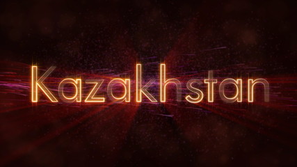 Kazakhstan - Shiny country name text
