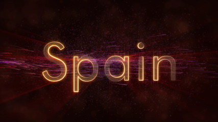 Spain - Shiny country name text
