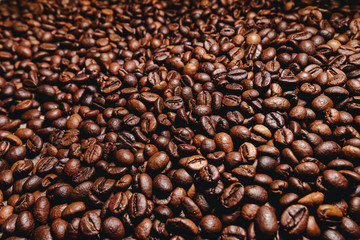 Coffee grains background