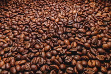 Coffee grains background
