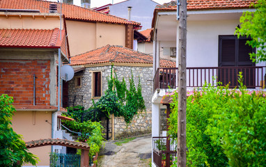 Fototapeta na wymiar An old street in Europe Bulgaria