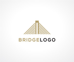 Bridge logo icon design concept, Construction logo design template