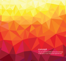 Fototapeta premium abstract triangle warm colors background vector illustration eps10