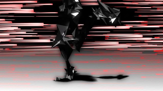 Abstract Runner Leg Detail Loop