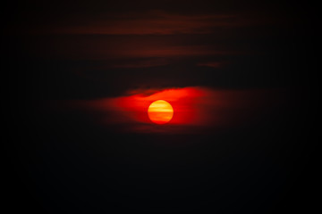 Beautiful red sunset.