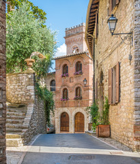 Fototapeta na wymiar The idyllic village of Corciano, near Perugia, in the Umbria region of Italy.