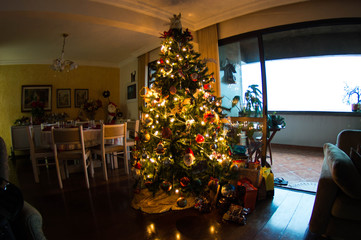 christmas tree in living room