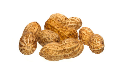 peanuts isolated on white background