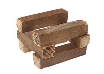 firewood isolated on white background