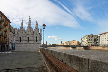 Fototapeta premium Церковь Санта Мария дела Спино, Пиза, Италия, декабрь 2018