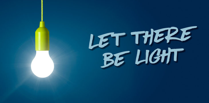 Glowing light bulb - Let there be light